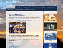 Tablet Screenshot of camelmilkonline.com